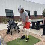 DAYTONS1ST ATTEMPT AT PUTTING AT REHAB HOSP