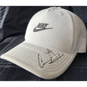Cam Davis Autographed White Nike Cap